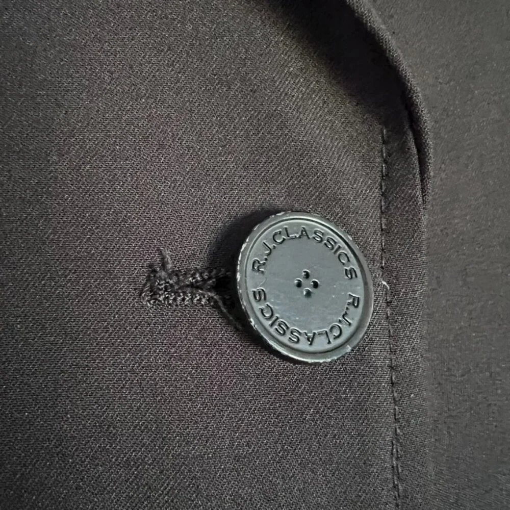 R.J. Classics Black Show Coat, Girls Size 14R grey label washable 100%
